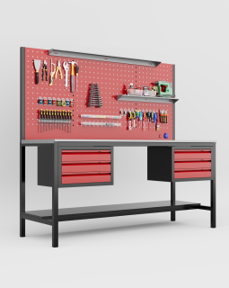 2 Meter Workbench with 6 Drawer Tool Cabinet