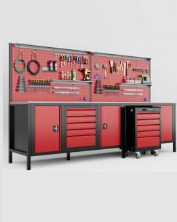 3 Meter Workbench with Tool Cart